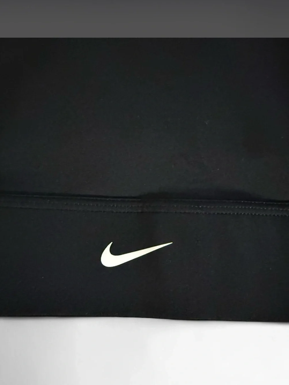NIKE Black Racerback Padded Sports Bra with Swoosh logo in front. Size LARGE.